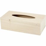 Tissuedoos Keizerin Boom - Houten Tissuedoos Met Schuifdeksel - DIY Creatieve Decoratie - Formaat 27x14x8 cm - 1 stuk - Opbergdoos - Vintage Decor - Handgemaakt Hout