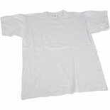T-shirts, wit, B: 42 cm, afm 9-11 jaar, ronde hals, 1 stuk
