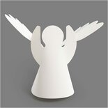 Engelen Teach Me Karton - DIY Kartonnen Witte Engelen - Creatieve Hobbyset Voor Engelendecoratie - Hoogte 10,5 cm - 1 set - Knutselprojecten - Religieuze Decoratie - Kerst Versiering
