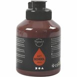 Acrylverf - Bruine Verf - Acrylaatverf - Acrylic paint - Hobbyverf - Sneldrogende Verf - Semi Glanzende Verf - Waterbasis Verf - Gebrande Omber - Dekkend - Pigment Art School - 500 ml