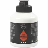 Acrylverf – Witte Verf – Acrylaatverf – Acrylic paint – Hobbyverf – Sneldrogende Verf – Dekkende Verf – Waterbasis Verf – Wit – Dekkend – Pigment Art School – 500 ml