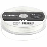 Polyester Koord - Wit Polyester Draad - Hobby Koord En Draad - Sieraden Maken - DIY Koord - MacramÂŽ Koord - Knutsel Koord - Koord Voor Handwerk - Dikte 1mm - 50 Meter