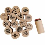 Deco Art Stempels - Kerst Stempels - Houten Stempels - Decoratieve Stempels - Stempels Voor Kerstkaarten - DIY Stempels - Hobby Stempels - Kerstpatroon Stempels - Kerstdecoratie Stempels - 15 Stuks