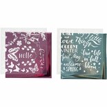 Deco folie en transfervel, lichtblauw, roze, voorjaar, 15x15 cm, 2x2 vel