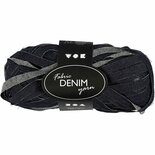 Denim Textielgaren - Stevig Garen - DIY Breigaren - Handwerkgaren Voor Creatief Gebruik - Katoengaren - Borduurgaren - Hobby & Handwerk - Kleur: Blauw - 45m - 100gr - 1 Bol