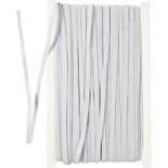 Elastisch Koord - Transparant Nylon Draad - Rekbaar Koord - DIY Koord - Elastisch Draad - Rekbaar Hobbydraad - Handwerk & Sieraden Maken - Wit Breed Stretch Koord - 6mm Breed - 50m - 1 Rol