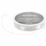 Elastisch Koord - Transparant Nylon Draad - Rekbaar Koord - DIY Koord - Elastisch Draad - Rekbaar Hobbydraad - Handwerk & Sieraden Maken - Rond Elastiek - 0,8mm Dikte - 10m - 1 Rol