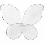 Engelenvleugels Wit - Nylon Decoratie Vleugels - DIY Knutselprojecten - Creatieve Engelenvleugels - Geschikt voor Kerst- en Hobbydecoratie - 7,5x5,5 cm - Set van 6 stuks