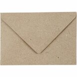 Gerecyclede Enveloppen - Naturel Enveloppen - Eco-vriendelijke Papieren Enveloppen - Milieuvriendelijke Enveloppen - Formaat 7,8x11,5cm - 50 Stuks