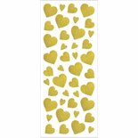 Glitter Stickers - Goud Harten - Zelfklevende Feestelijke Stickers - Glanzende Plakstickers - DIY Knutsel & Scrapbooking Stickers - Luxe Versierstickers - 10x24 cm - 2 Vel