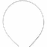 Haarband - Dunne Haarbandjes - Wit - DIY - Haarbanden Versieren Decoreren - Breedte: 8 mm - 5 stuks