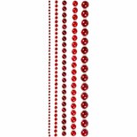 Halve plakparels, rood, afm 2-8 mm, 140 stuk/ 1 doos