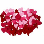 Harten Set - Houten Harten - Rood en Roze Harten - Gewatteerde Harten - DIY Knutselset - 160 Stuks - 30-40 mm