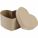 Hartvormige Doos - Houten Bewaardoos - Decoratieve Hartdoos - DIY Houten Doos - Cadeaudoos - Opbergdoos - Hoogte 6cm - Afmetingen 11,5x11,5cm - 1 Stuk