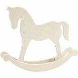 Houten Hobbelpaard - DIY Hobbelpaard Decoratie - Houten Hobbelpaard Triplex - Creatieve Decoratie Hobbelpaard - Houten Speelgoed Paard - B: 30 cm, H: 24 cm, Diepte: 5 cm - 1 Stuk
