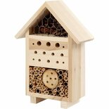 Insectenhotel - Grenenhout - H: 26,1 cm - B: 18,4 cm - 1 Stuk - DIY Creatief Tuinproject - Natuurlijke Materialen