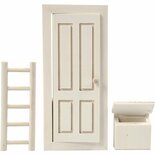 Kabouterdeur - DIY Deur Voor Huis - Houten Poppenhuis Deur - Creatieve Decoratie Deur - DIY Kabouterdeuren - Formaat 8x18cm - 1 Set