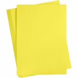 Geel Karton 180 Grams - Felgeel A2 Karton - Hobbykarton - Stevig Papier - A2 Papier 180 grams - Knutselpapier Knutselkarton - 42x59,4 cm - 100 Vellen