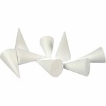 Piepschuim Kegel - Kegelvormig Figuur - Styropor Kegels - Kegelvorm Piepschuim - Puntvorm Voor Decoratie, Knutselen En Versieren - Kerstboom Vorm - Wit - Hoogte: 11cm - Dia: 5,5cm - 50 Stuks