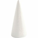 Piepschuim Kegel - Kegelvormig Figuur - Styropor Kegels - Kegelvorm Piepschuim - Puntvorm Voor Decoratie, Knutselen En Versieren - Kerstboom Vorm - Wit - Hoogte: 14,5cm - Dia: 6cm - 5 Stuks