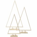 DIY Kerstbomen Set - Witte Decoratiebomen Voor Kerst - Hoogte 40-60cm - Breedte 22,5-35cm - Geschikt Voor Knutselprojecten - 3 Stuks