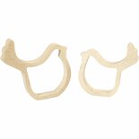 Kippen Hout - H: 13 cm - B: 13 cm - Set van 2 Stuks - Triplex - DIY Decoratie - Creatief Knutselproject