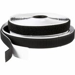 Klitteband - Zelfklevend Haak en Lusband - Zwart Klittenband - Breedte 20mm - 5 Meter Rol - Voor Diverse Bevestigingen