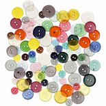 Knopen Mix - Diverse Kleuren Knopen - DIY Decoratieve Knopen Voor Hobby - Kleine Knopen Voor Creatieve Projecten - Diameter 12+18+20mm - Gewicht 50gr - Set Van 100 Stuks