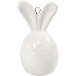 Konijn - Kleine Witte Konijnen - DIY Konijn Decoratie - Papieren Konijnenfiguren voor Knutselen - 6,7x3,6 cm - Wit - 12 Stuks