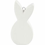 Konijn - Decoratieve Witte Konijnen - DIY Konijnenfiguren voor Hobbydecoratie - Knutsel Konijn - 7,2x3,6 cm - Wit - 12 Stuks