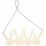 Konijnen - Houten Triplex Konijnen Decoratie - DIY Konijnenfiguur voor Knutselprojecten - Houten Konijnenornament - 11x25 cm - 1 Stuk