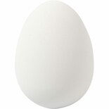 Kwarteleieren, wit, H: 4 cm, d 2,5 cm, 18 stuk
