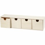 Ladenkast - Kleine Ladenkast - Decoratieve Kast - DIY Hobby Kast - Organisatie Lade - Opbergkast - Creatieve Kast - Hobby Decoratie - Afm 9,2x34,7cm - 1 Stuk