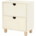 Ladenkast - Houten Opbergkast - DIY Organizer Met Lades - Ideaal Voor Sieraden, Kantoorartikelen & Knutselspullen - H: 23cm - B: 20cm - D: 11,5cm - 1 Stuk