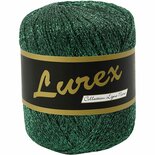 Lurex Glitter Garen Groen - Glanzend Breigaren - DIY Breien & Haken - Metallic Garen - Glinsterend Garen - Feestelijk Garen - Borduurgaren - L 160 m - 25 gr - 1 Bol