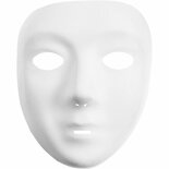 Masker - Wit DIY Masker - Decoratiemaskers Voor Knutselen - Harde Witte Maskers - Formaat H: 17,5cm - B: 14cm - Set van 12 Stuks