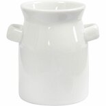 Melkkan Wit Keramiek - Klassiek Rustiek Servies - Ideaal voor Tafeldecoratie, Koffie & Thee Serveren - Hoogwaardige Glazuur Afwerking - 7,5 cm