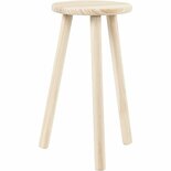 Melkkruk Hout - Ronde Houten Kruk - Scandinavisch Design - DIY Meubel, Houtbewerking & Creatieve Interieurstyling - Eenvoudig Te Monteren - 50 cm x 26 cm