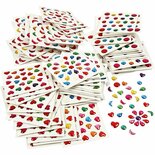 Stickers Goud - Mini Stickers - Assorti Gouden Stickervellen - Hartjes, Rondjes, Manen, Druppels - Zelfklevende DIY Decoratie - Kaarten Maken - 7-11mm - 24 Stuks Per Vel - 100 Vellen
