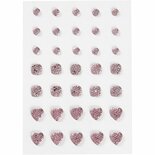 Strasstenen - Home deco - Rond/vierkant/hart - Kunststof - Roze - Vivi Gade - 35 Stuks