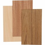 Bamboe Fineer - Hout Fineer - Beuken Eiken Mahonie - Decoratie Fineer - Afm: 12x22cm - Dikte: 0,75mm - 3 vellen