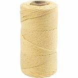 Macramé koord - lichtgeel - L: 198 m - d 2 mm - 330 gr