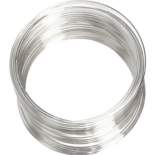 Memory Wire - Verzilverd Draad - DIY Armbanden Draad - Hobby Memory Wire - Dikte 0,8mm - Diameter 6cm - Voor Creatieve Sieraden - 60 Slagen - 1 Stuk