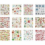 Stickerboek, kerstmis, 15x16,5 cm, 2x12vel