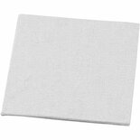 Canvas Paneel, afm 10x10 cm, dikte 3 mm, 280 gr, wit, 1x12stuk