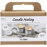 Mini Hobbyset Kaarsen Maken – Sojakaars Met Edelstenen – 1 Doos