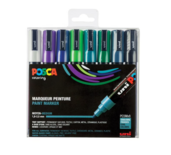 Universele Stift - Koele Kleuren - Kleuren, Tekenen, Textiel, Papier, Keramiek - 2,5mm - Posca - 8 stuks