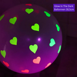 Glow In The Dark Ballonnen - Fluorescerende Ballon - Lichtgevende Ballonnen - Hartjes - Bruiloft Verjaardag Feest Decoratie - 30cm - 20 Stuks