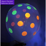 Glow In The Dark Ballonnen - Fluorescerende Ballon - Lichtgevende Ballonnen - Rondjes - Bruiloft Verjaardag Feest Decoratie - 30cm - 20 Stuks