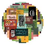Positieve Quotes Kaartjes - Mini Kaartjes Leuke Uitspraken - Motiverende Kaartjes - Kleine Positieve Kaartjes Met Tekst - 9x5cm - 60 Stuks
